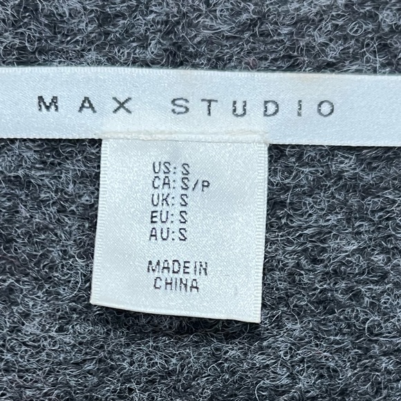 Max Studio wool blend plaid hooded coat S - Picture 7 of 8